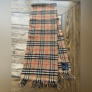 VTG Burberrys of London Plaid Wool Scarf